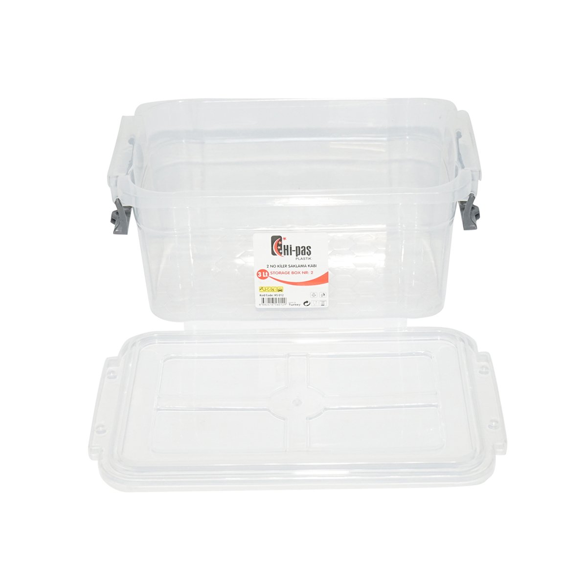 Cutie depozitare 3L cu capac din plastic transparenta 170x255x110mm Breckner Germany